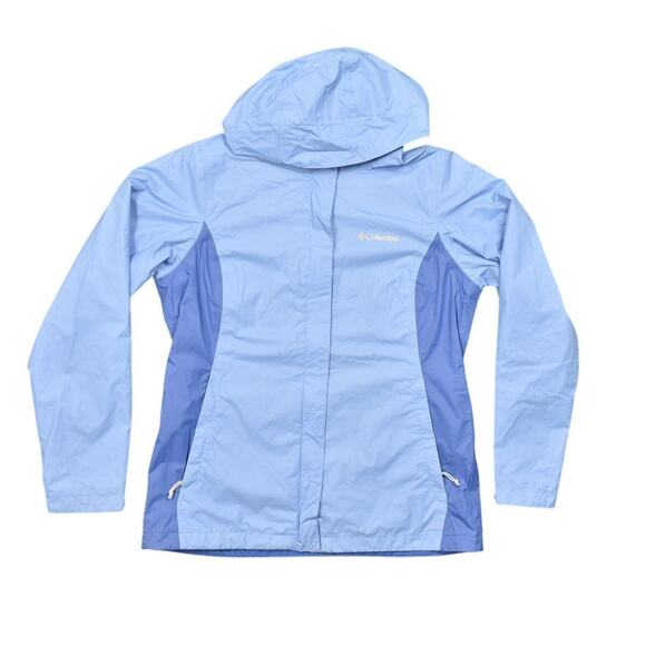 Columbia Women's Medium Blue Nylon Windbreaker Jacket Omni-Tech Mesh Lined - Picture 1 of 7
